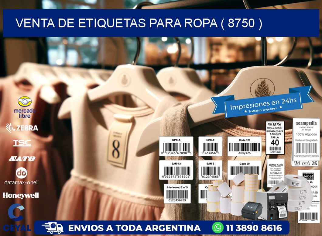 VENTA DE ETIQUETAS PARA ROPA ( 8750 )