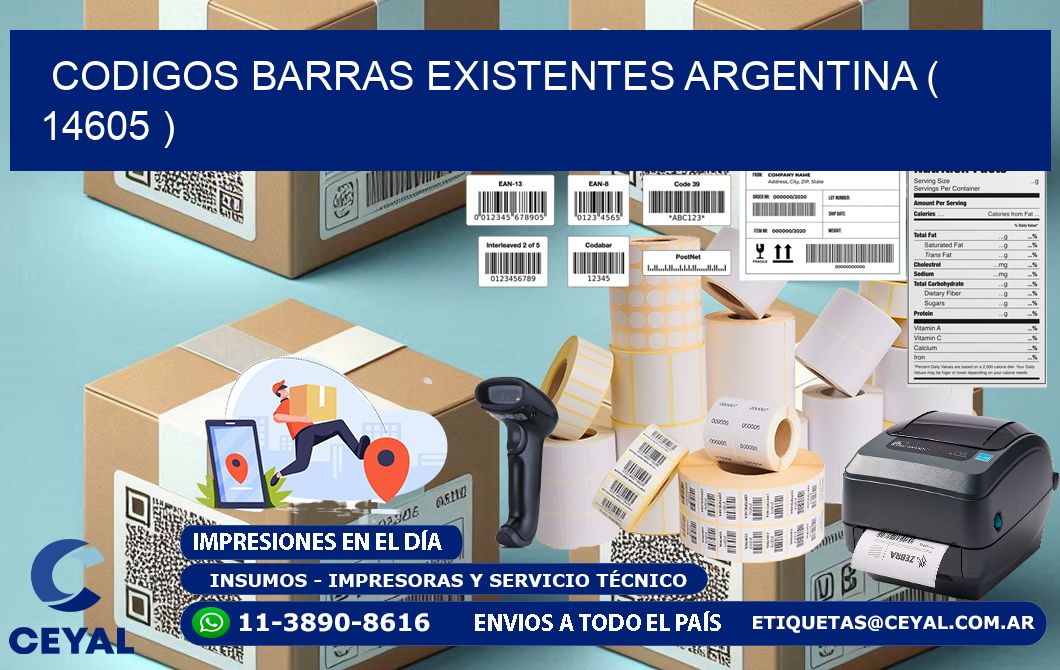 codigos barras existentes argentina ( 14605 )