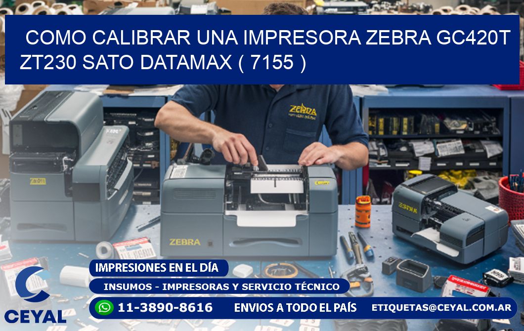 como calibrar una impresora zebra gc420t ZT230 SATO DATAMAX ( 7155 )