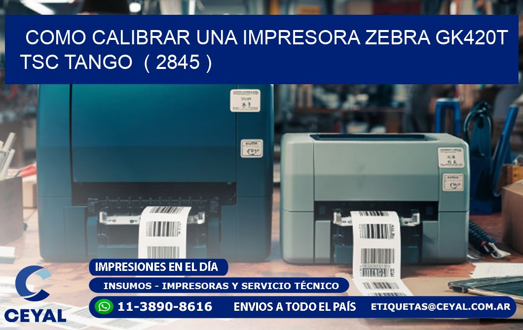como calibrar una impresora zebra gk420t TSC TANGO  ( 2845 )