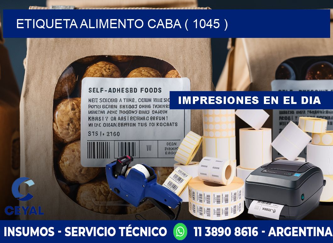 etiqueta alimento caba ( 1045 )