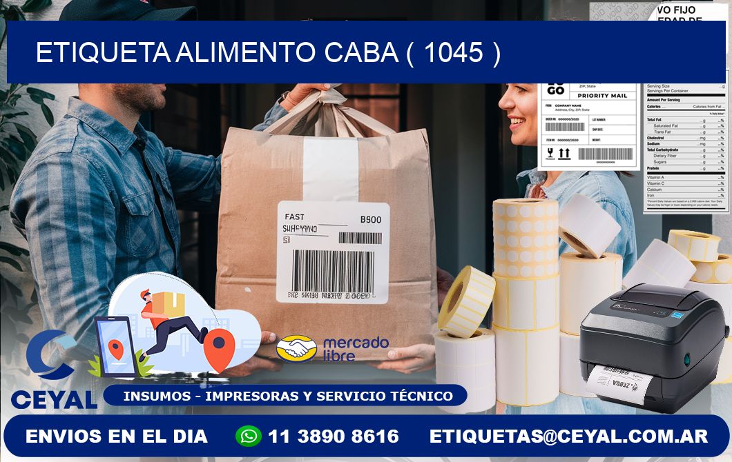 etiqueta alimento caba ( 1045 )