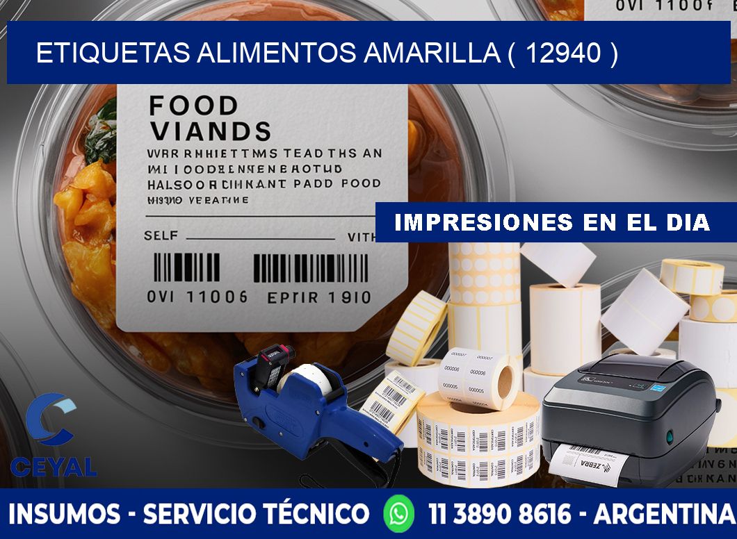 etiquetas alimentos amarilla ( 12940 )