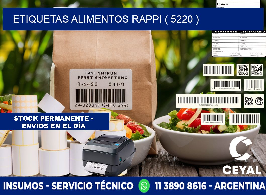 etiquetas alimentos rappi ( 5220 )