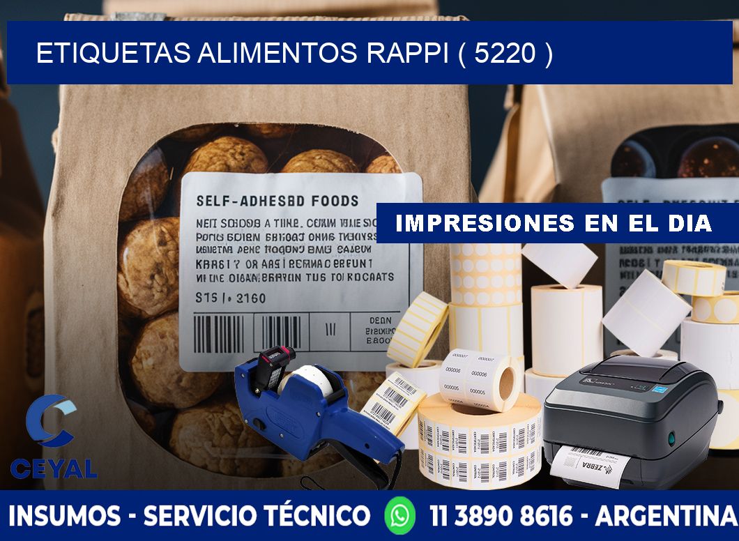 etiquetas alimentos rappi ( 5220 )