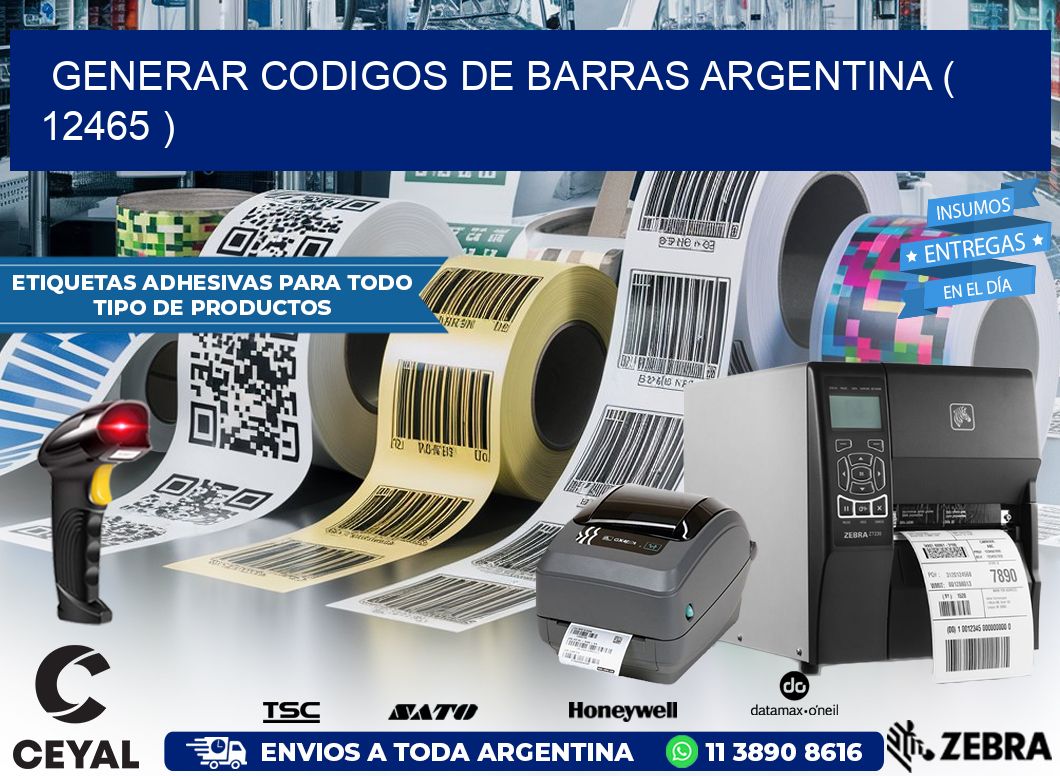 generar codigos de barras argentina ( 12465 )