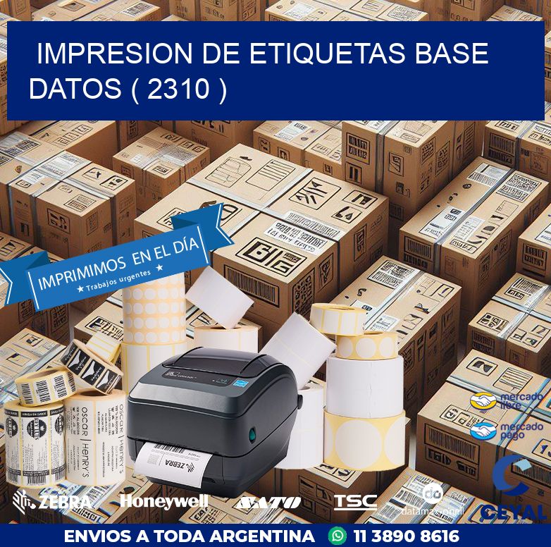impresion de etiquetas base datos ( 2310 )