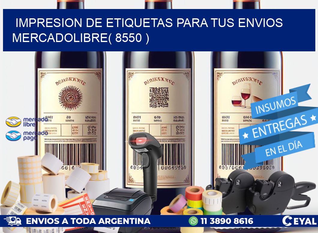 impresion de etiquetas para tus envios mercadolibre( 8550 )