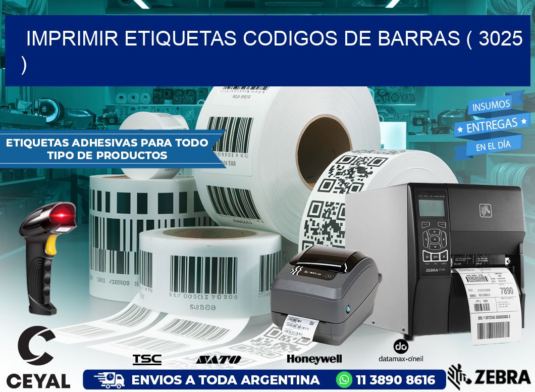 imprimir etiquetas codigos de barras ( 3025 )