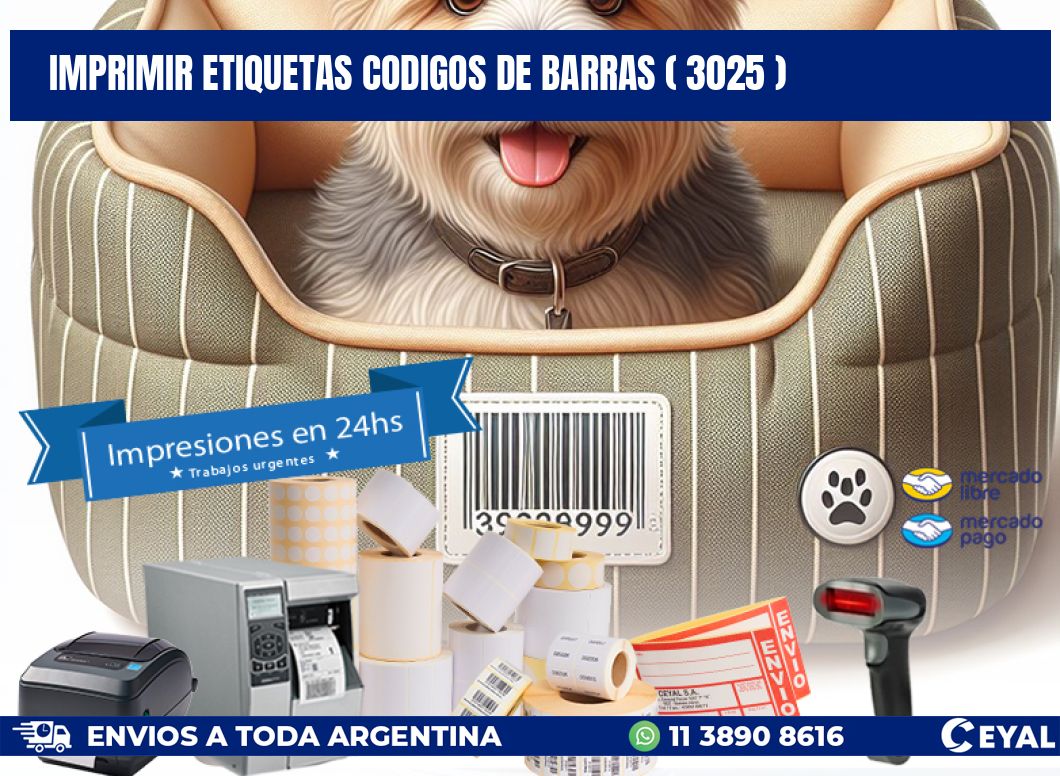 imprimir etiquetas codigos de barras ( 3025 )