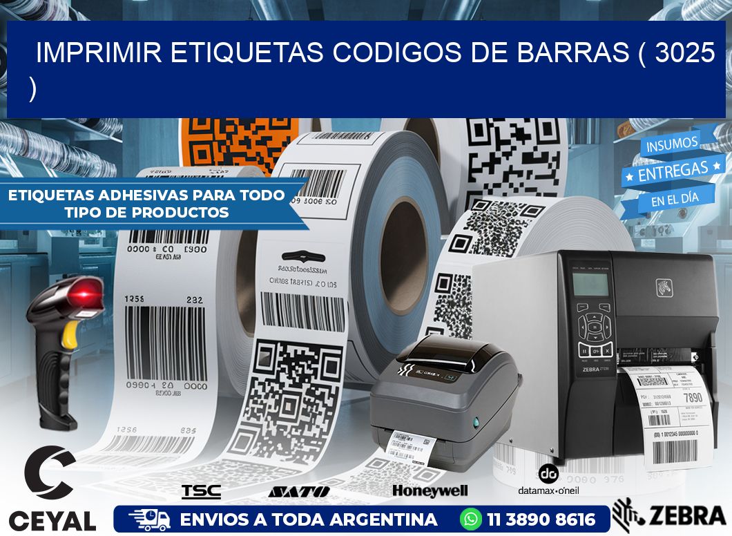 imprimir etiquetas codigos de barras ( 3025 )