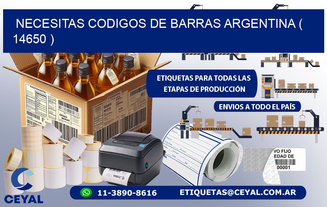 necesitas codigos de barras argentina ( 14650 )
