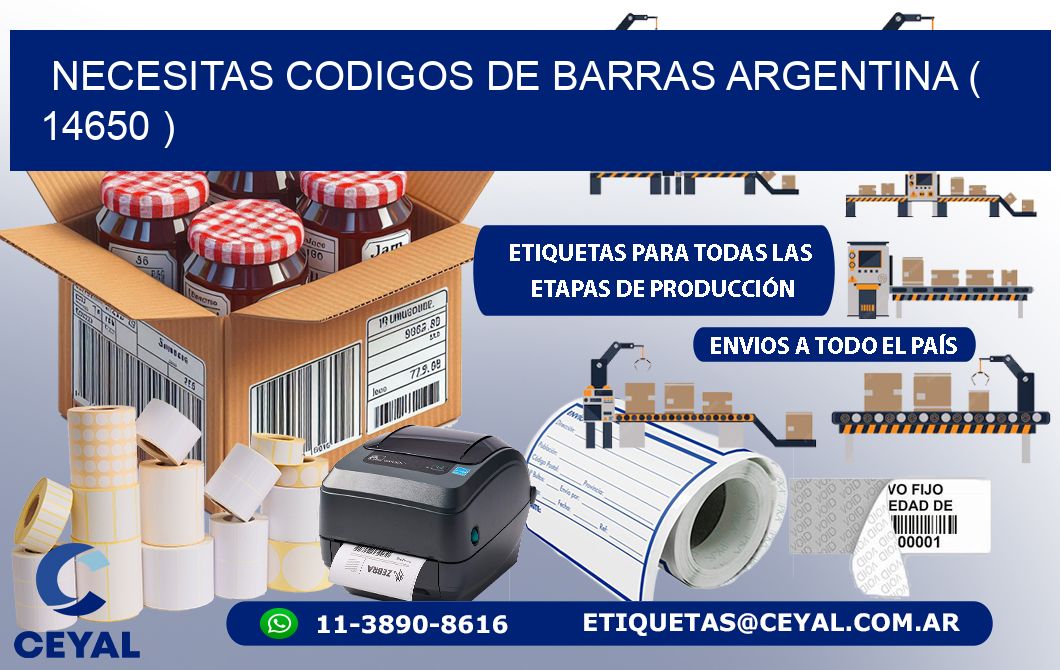 necesitas codigos de barras argentina ( 14650 )