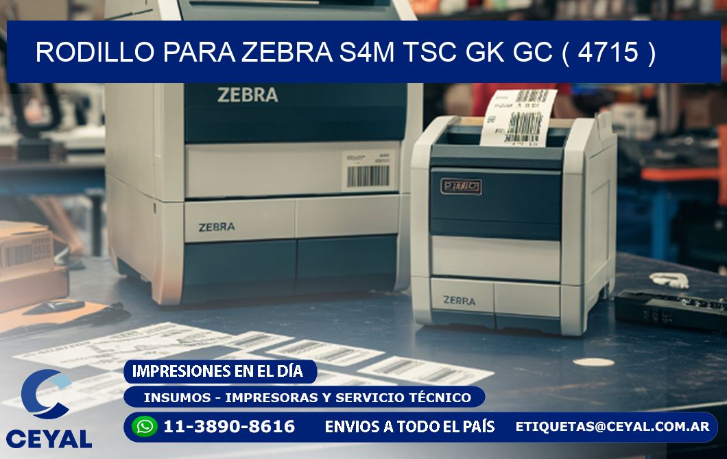 rodillo para zebra S4M TSC GK GC ( 4715 )