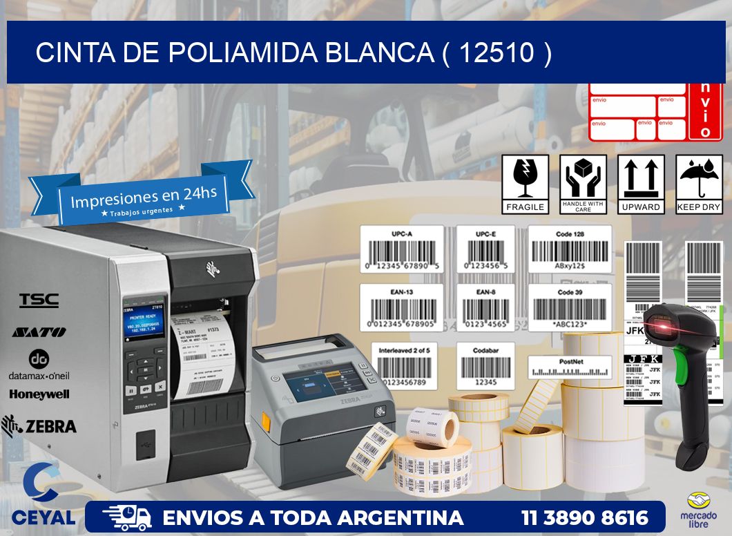CINTA DE POLIAMIDA BLANCA ( 12510 )