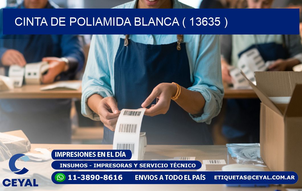 CINTA DE POLIAMIDA BLANCA ( 13635 )