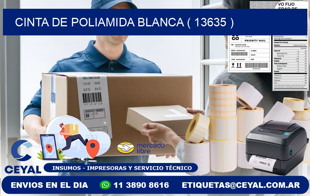 CINTA DE POLIAMIDA BLANCA ( 13635 )