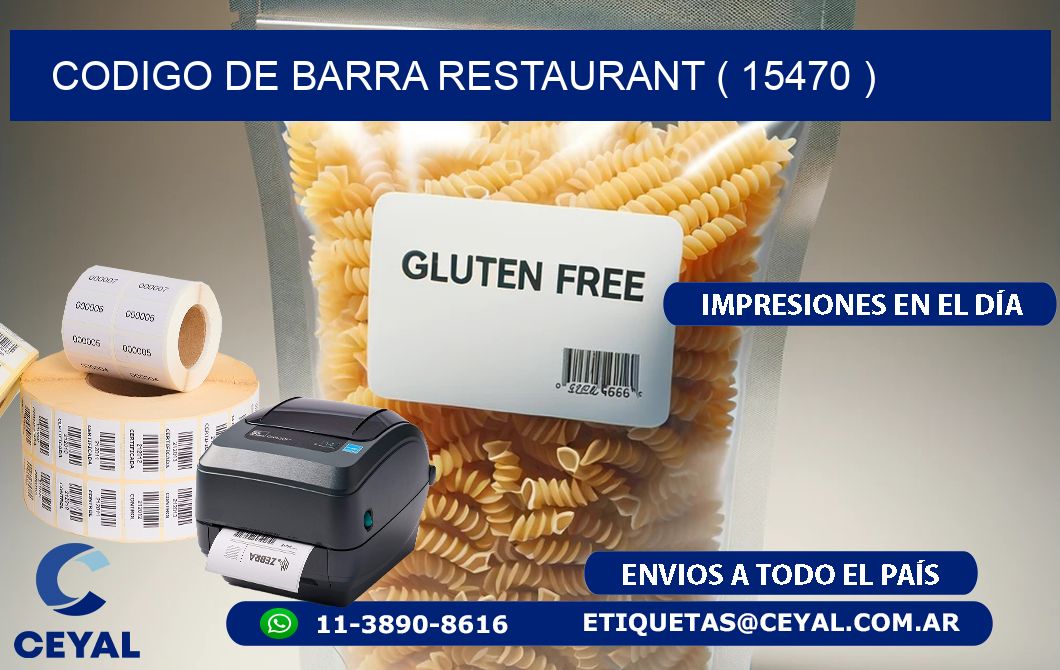 CODIGO DE BARRA RESTAURANT ( 15470 )