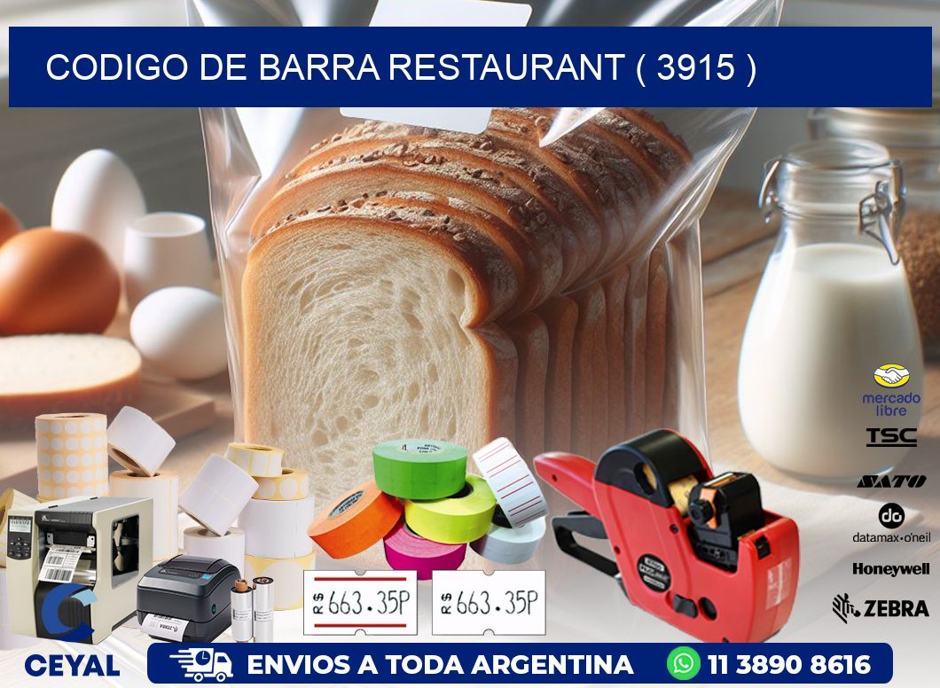 CODIGO DE BARRA RESTAURANT ( 3915 )