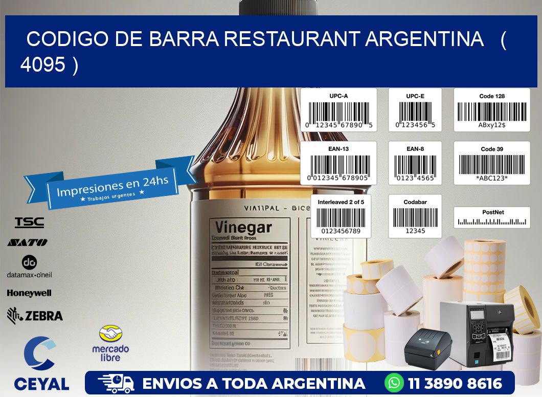 CODIGO DE BARRA RESTAURANT ARGENTINA   ( 4095 )