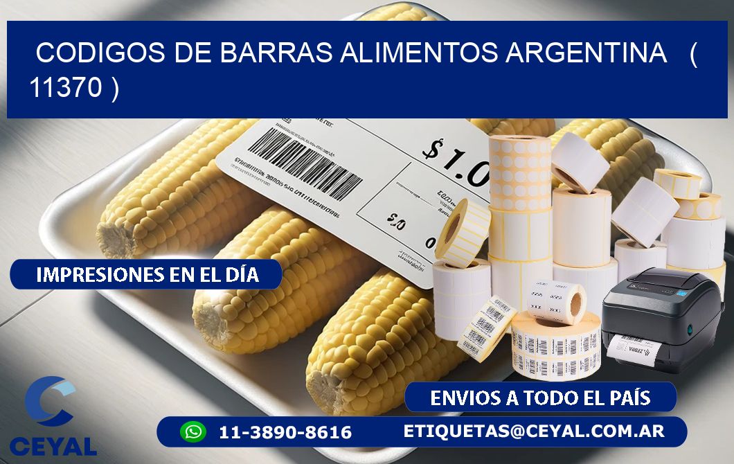 CODIGOS DE BARRAS ALIMENTOS ARGENTINA   ( 11370 )