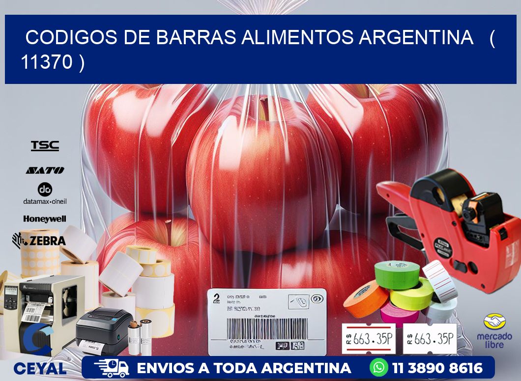 CODIGOS DE BARRAS ALIMENTOS ARGENTINA   ( 11370 )