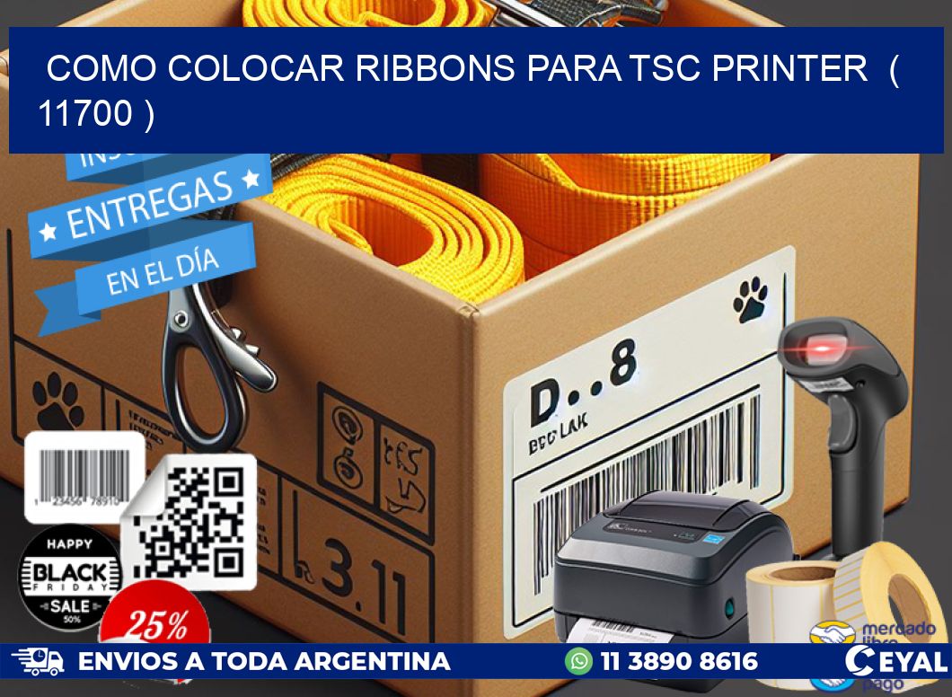 COMO COLOCAR RIBBONS PARA TSC PRINTER  ( 11700 )