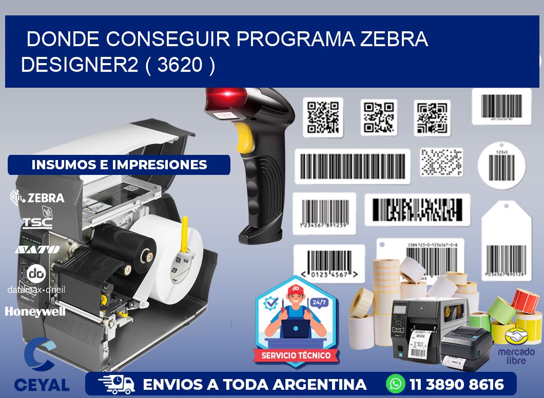 DONDE CONSEGUIR PROGRAMA ZEBRA DESIGNER2 ( 3620 )