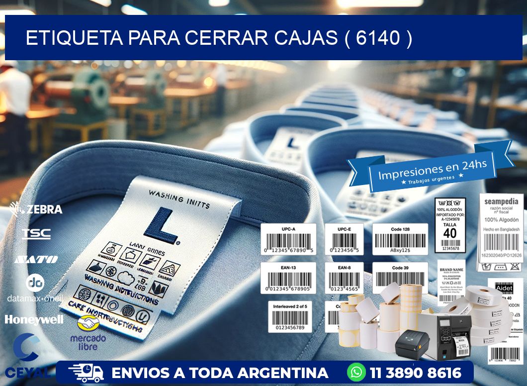 ETIQUETA PARA CERRAR CAJAS ( 6140 )