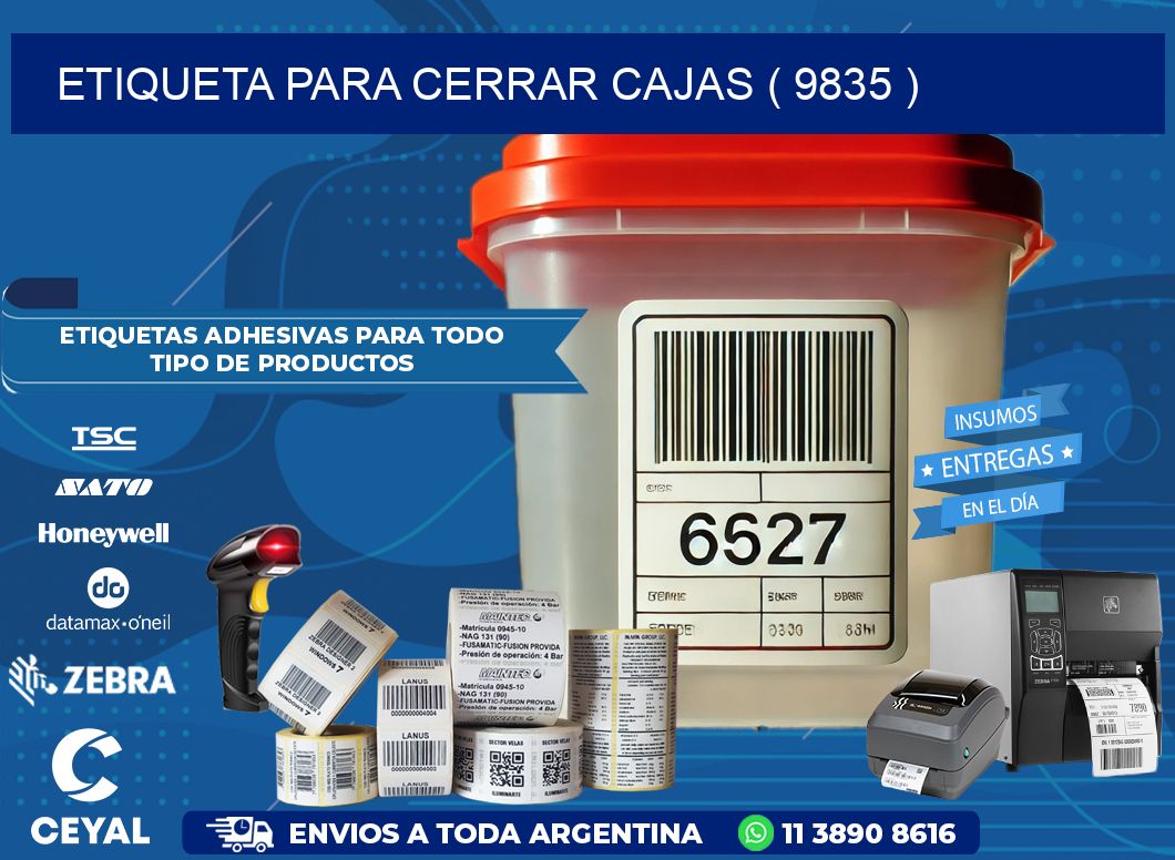 ETIQUETA PARA CERRAR CAJAS ( 9835 )