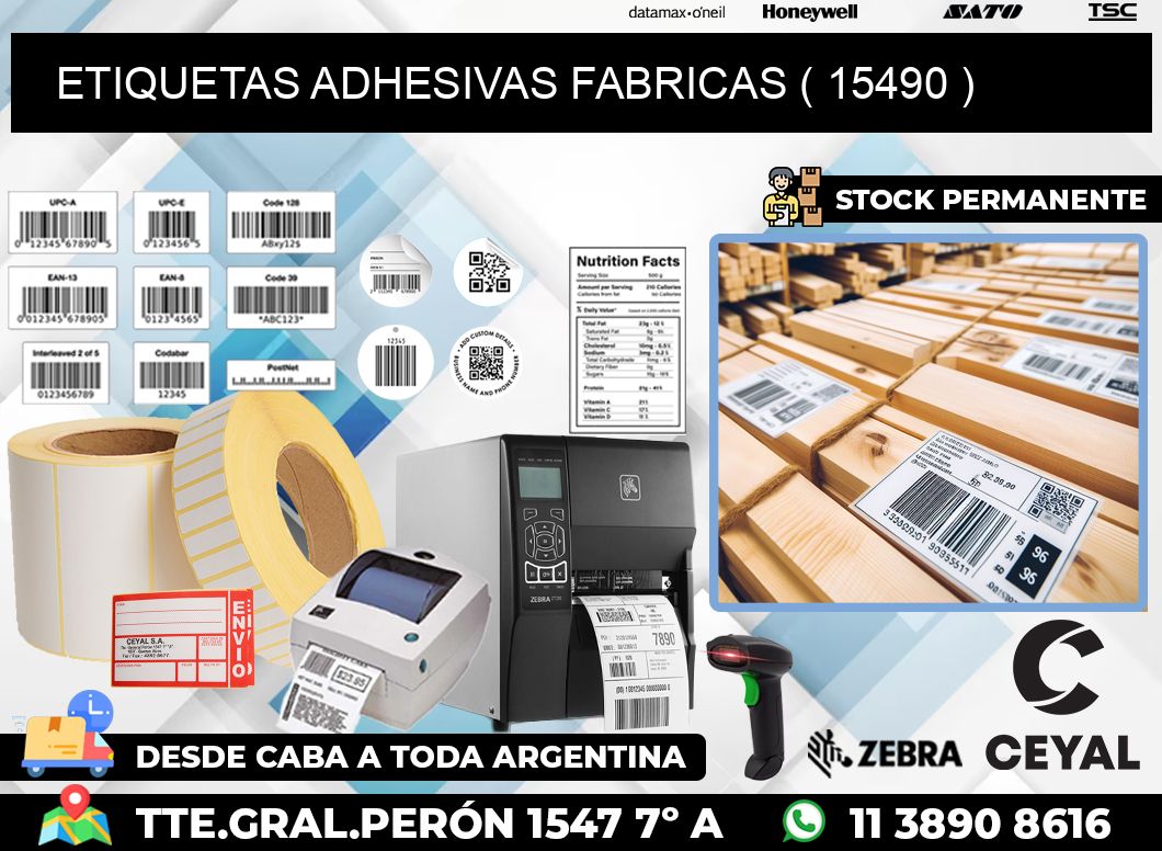 ETIQUETAS ADHESIVAS FABRICAS ( 15490 )