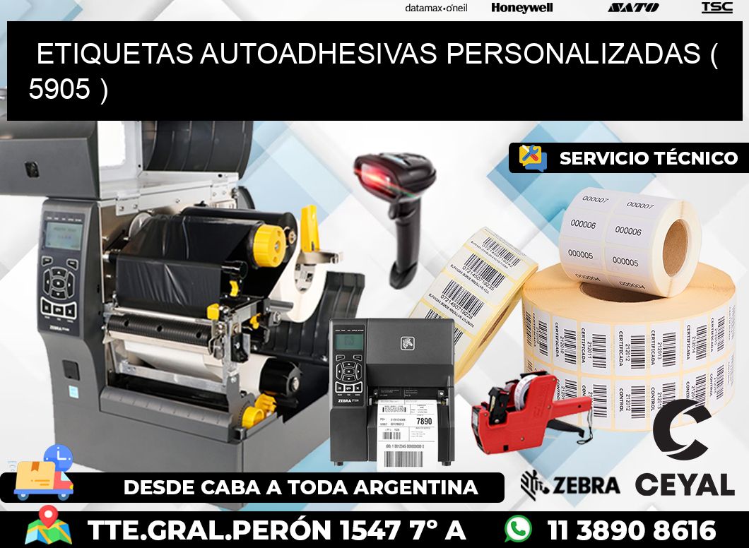 ETIQUETAS AUTOADHESIVAS PERSONALIZADAS ( 5905 )