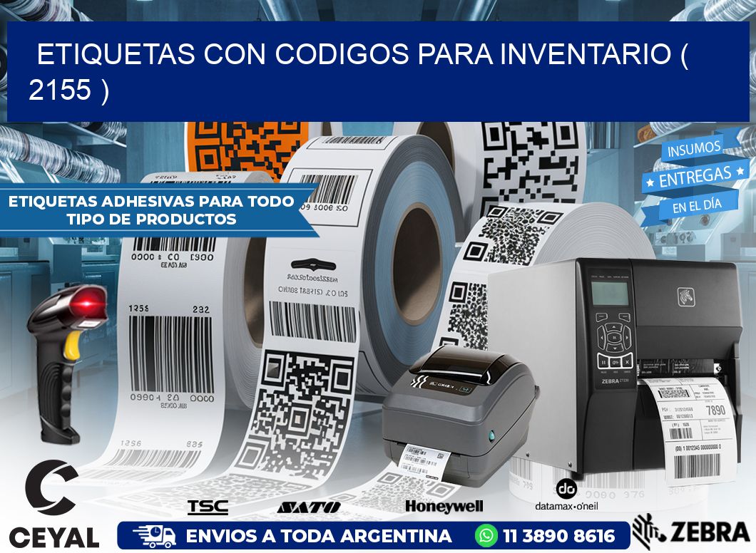 ETIQUETAS CON CODIGOS PARA INVENTARIO ( 2155 )