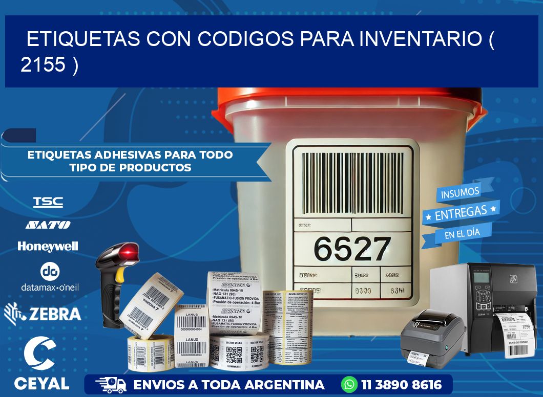 ETIQUETAS CON CODIGOS PARA INVENTARIO ( 2155 )