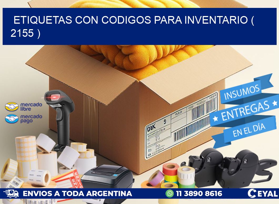 ETIQUETAS CON CODIGOS PARA INVENTARIO ( 2155 )