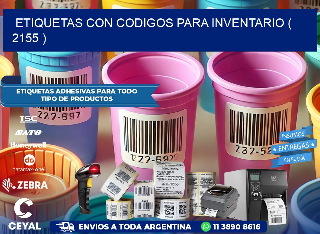 ETIQUETAS CON CODIGOS PARA INVENTARIO ( 2155 )