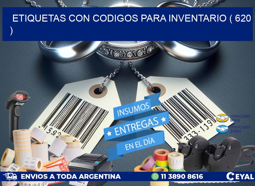 ETIQUETAS CON CODIGOS PARA INVENTARIO ( 620 )