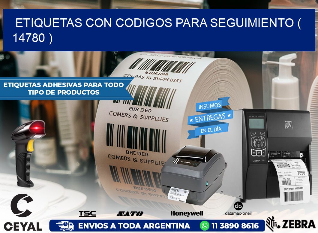 ETIQUETAS CON CODIGOS PARA SEGUIMIENTO ( 14780 )