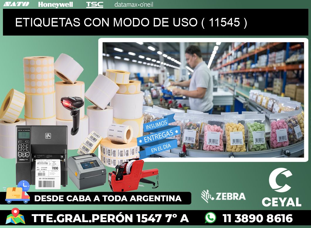 ETIQUETAS CON MODO DE USO ( 11545 )