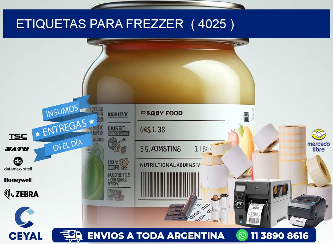 ETIQUETAS PARA FREZZER  ( 4025 )