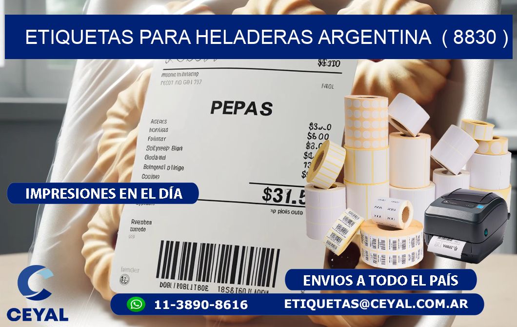 ETIQUETAS PARA HELADERAS ARGENTINA  ( 8830 )