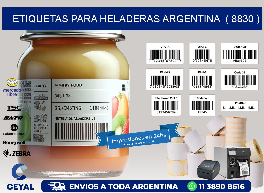 ETIQUETAS PARA HELADERAS ARGENTINA  ( 8830 )
