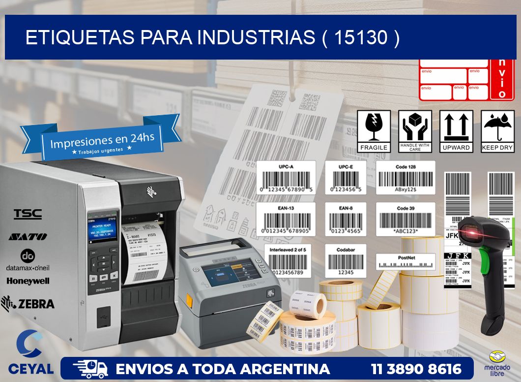 ETIQUETAS PARA INDUSTRIAS ( 15130 )
