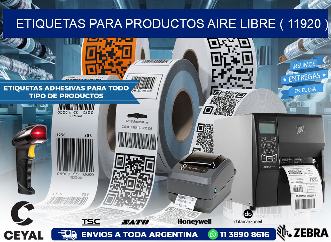 ETIQUETAS PARA PRODUCTOS AIRE LIBRE ( 11920 )