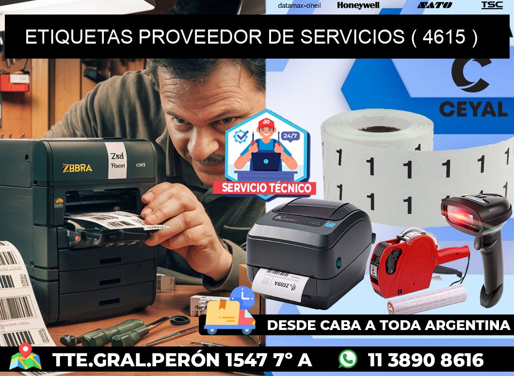 ETIQUETAS PROVEEDOR DE SERVICIOS ( 4615 )