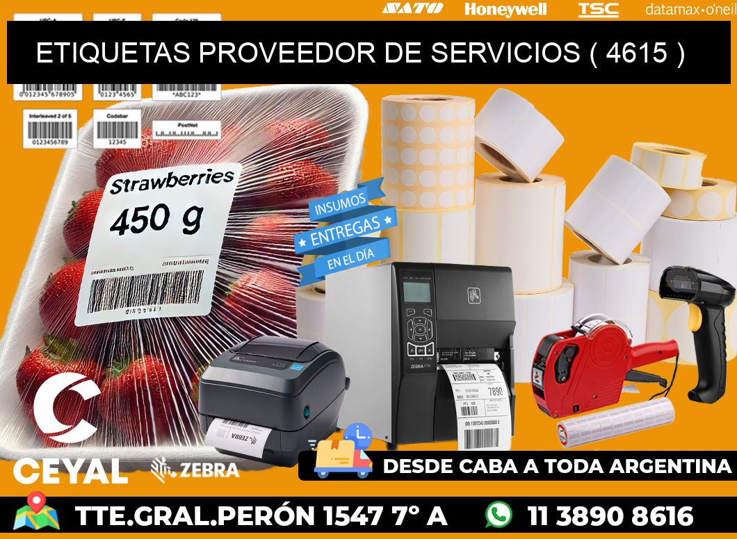 ETIQUETAS PROVEEDOR DE SERVICIOS ( 4615 )
