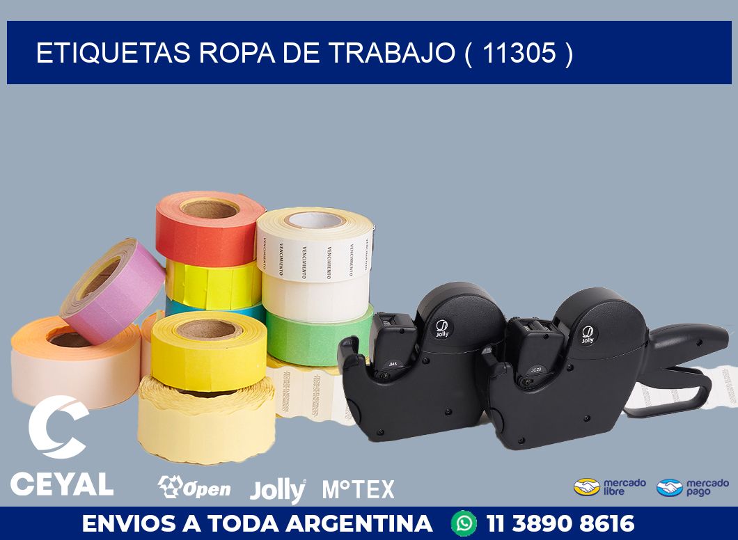 ETIQUETAS ROPA DE TRABAJO ( 11305 )