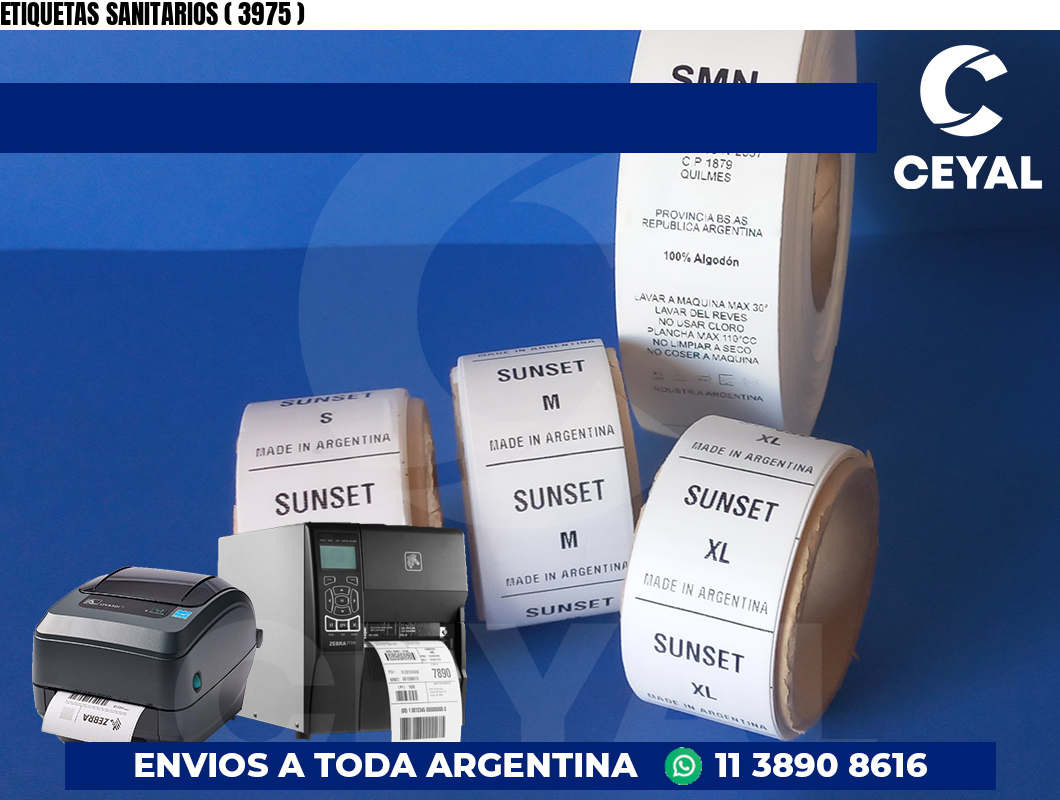 ETIQUETAS SANITARIOS ( 3975 )