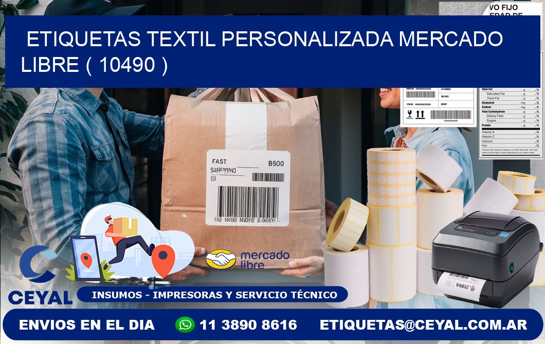 ETIQUETAS TEXTIL PERSONALIZADA MERCADO LIBRE ( 10490 )