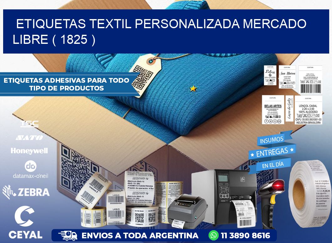 ETIQUETAS TEXTIL PERSONALIZADA MERCADO LIBRE ( 1825 )